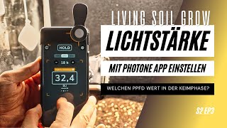 Lichtstärke amp Luftfeuchtigkeit für Keimphase einstellen mit Photone App  MedicGrow MiniSun 320 Watt [upl. by Lanam]