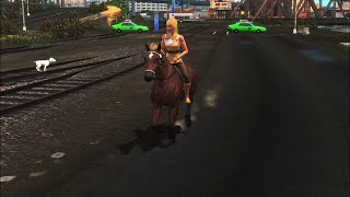 The Sims 3 Mods Gameplay My Sim Riding Horse Around In Boroughsburg Katy Rose  A Part Of It OST [upl. by Aniuqahs659]