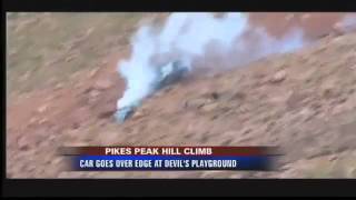 Driver Survives Dramatic Crash Off Pikes Peak [upl. by Ahsinyar471]