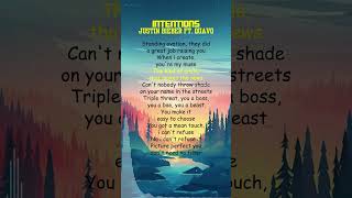 Justin Bieber ft Quavo  Intentions Lyrics shorts [upl. by Raul]