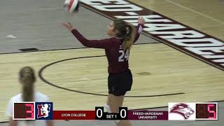 Freed Hardeman vs Lyon College Volleyball Game 16SEP2021 [upl. by Adiasteb]