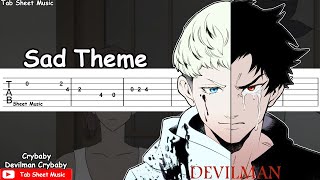 Devilman Crybaby OST  Crybaby Sad Theme Guitar tutorial [upl. by Arabrab749]