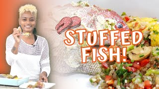 Stuffed Fish Recipe  Food Designer Arlene [upl. by Ariik]