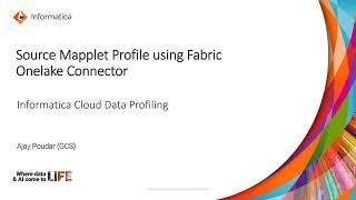 How to Create and Run Source Mapplet Profile using Fabric Onelake Connector [upl. by Tnahs165]