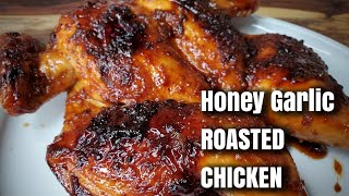 Honey garlic ROASTED CHICKEN Moist roasted chicken recipe [upl. by Wiltsey]