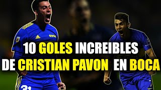 10 GOLES INCREIBLES de CRISTIAN PAVON en BOCA [upl. by Anaugal]