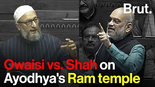 Owaisi vs Shah on Ayodhyas Ram temple [upl. by Lamrej]