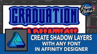 How To Create Shadow Layers with Any Font  Affinity Designer  Be Creative  Multi Layer Shadows [upl. by Anemix]