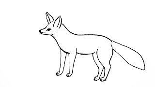 How to draw a fox step by step। how to draw a fox for kids। how to draw a fox easy।fox drawing [upl. by Elok]