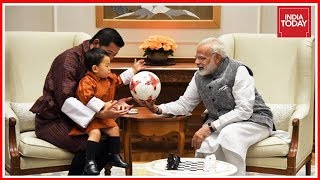 Baby Bhutan Prince Meeting Modi Sushma Steals The Show During India Visit [upl. by Atnicaj]