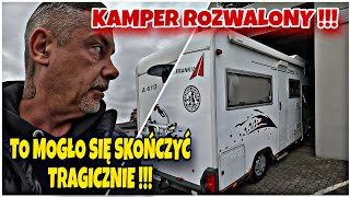 KAMPER ROZWALONY  TO MOGŁO SIĘ SKOŃCZYĆ TRAGICZNIE [upl. by Cristine215]