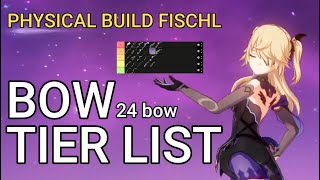 Bow tier list genshin impact for main dps fischl physical build World 7 [upl. by Sarene]