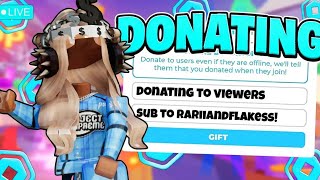 🔴LIVE🔴 Pls Donate Roblox DONATING  RAISING [upl. by Kerin]