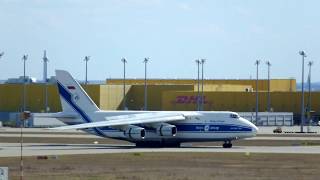 Antonov 124 landing in LeipzigHalle [upl. by Aldwin]