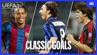 UCL Classic Goals  Matchday 4  Ronaldinho Ibrahimović Kaká [upl. by Namsu]