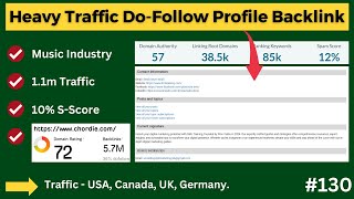 Heavy Traffic Do Follow Profile Backlink  How to Create Do Follow Backlink Music Industry Backlink [upl. by Novla]