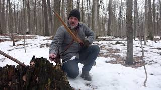 Winter Stump Shooting  Traditional Archery [upl. by Mcgean]