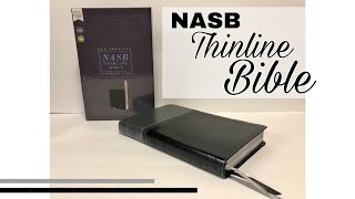 NASB Thinline Bible Review Black Leathersoft [upl. by Adnoek]