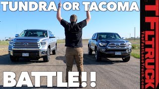 Compared Tacoma vs Tundra  Watch This Before You Buy a Toyota Truck [upl. by Airakaz]