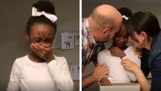 Girl Surprised with Gift of Adoption Tearjerker [upl. by Kalasky]