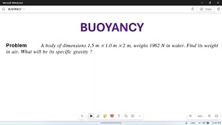 Buoyancy Numerical problem04 Weight of body in water and Air [upl. by Mcgurn]