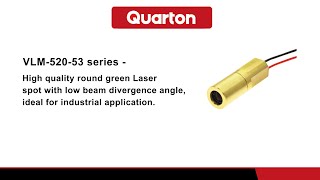 Quarton  Industrial green dot laser module demonstration  VLM52053 series [upl. by Sandi]