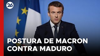 Firme postura del PRESIDENTE DE FRANCIA contra el RÉGIMEN DE MADURO en Venezuela [upl. by Thilda639]