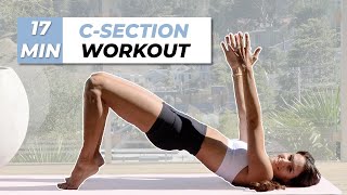 BEST CSECTION WORKOUT After Having A Baby WITH Stretching  Postnatal C Section Workout No Equip [upl. by Farly728]