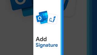 How to add a SIGNATURE in Outlook Quick Outlook Tutorial [upl. by Nyvar]