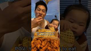 POV Your kid asks to eat fried chicken amp waffles [upl. by Carmine]