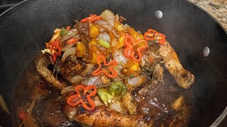 Jerk Chicken Recipe Slowcooked On The Stove Top For An Authentic Flavor [upl. by Ellicec]