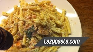 Casarecce with salmon in white sauce  easy pasta recipes by lazy pasta [upl. by Eenert457]