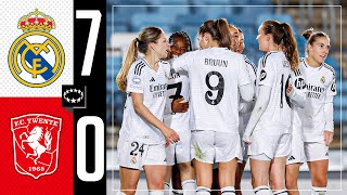 Real Madrid 70 Twente  HIGHLIGHTS  Womens Champions League 202425 [upl. by Nelhsa70]