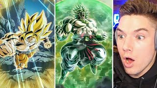 NEW LR Transforming LSSJ Broly amp Goku Reveal Reaction on Dokkan Battle Worldwide Celebration [upl. by Narahs667]