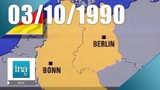 1920 FR3 du 03 octobre 1990  LAllemagne est réunifiée  Archive INA [upl. by Eynaffit246]