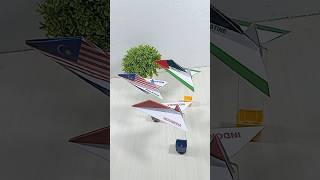 🇲🇾🇵🇸🇮🇩 ✈️ making a malaysian flag jet airplane out of paper diy craft shortsvideo [upl. by Humo]