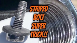 Stripped BoltCross Threaded Bolt Hole SUPER HACK Fix Almost Any Stripped Bolt Hole [upl. by Aikkin]