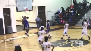 DUNK SHATTERS the BACKBOARD High Schooler Isaiah Banks SHATTERS the Glass with his DUNK [upl. by Pennebaker]