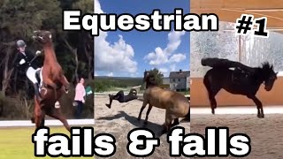 Equestrian fails amp falls 1 😱😵 [upl. by Enttirb]