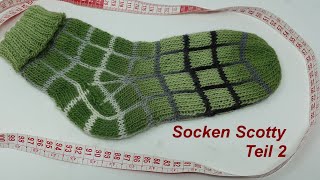 Socken Scotty  Double Face stricken  Teil 2 [upl. by Cappella]