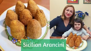 SICILIAN ARANCINI RECIPE Arancini siciliani English subtitles [upl. by Eanej697]