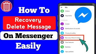 How To Recovery Delete Message On Messenger 2024 Update [upl. by Aibar]