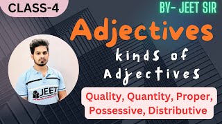 Kinds of adjectives  Adjectives in English grammar  JEET SIR rpsc [upl. by Tobe]