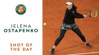 Shot of the Day 5  Jelena Ostapenko  RolandGarros 2020 [upl. by Welby]