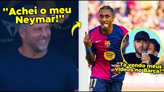 ðŸš¨RAPHINHA ATIVOU O MODO NEY NO BARÃ‡A RAPHINHA FAZ HAT TRICK E ESTA ENCANTANDO NA ESPANHA [upl. by Beutler]