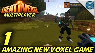 Creativerse Ep 1 quotAmazing New Voxel Gamequot Multiplayer Lets Play GameplayS2 [upl. by Akilaz]