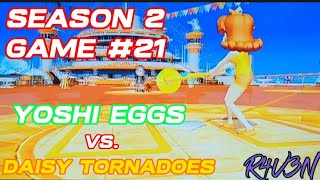 START OF ANOTHER RIVALRY  Mario Super Baseball League Season 2 Game 21 Yoshi vs Daisy [upl. by Aihsinat]