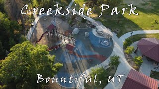 4K Creekside Park Aerial View Bountiful Utah Drone footage 2024 [upl. by Yuri]