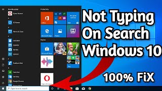 Cant Type in Windows 10 Search Bar Fix Search amp Start Menu on Windows 10 [upl. by Zetrok]