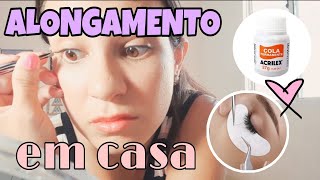 COMO FAZER ALONGAMENTO DE CÍLIOS EM CASA [upl. by Roarke543]